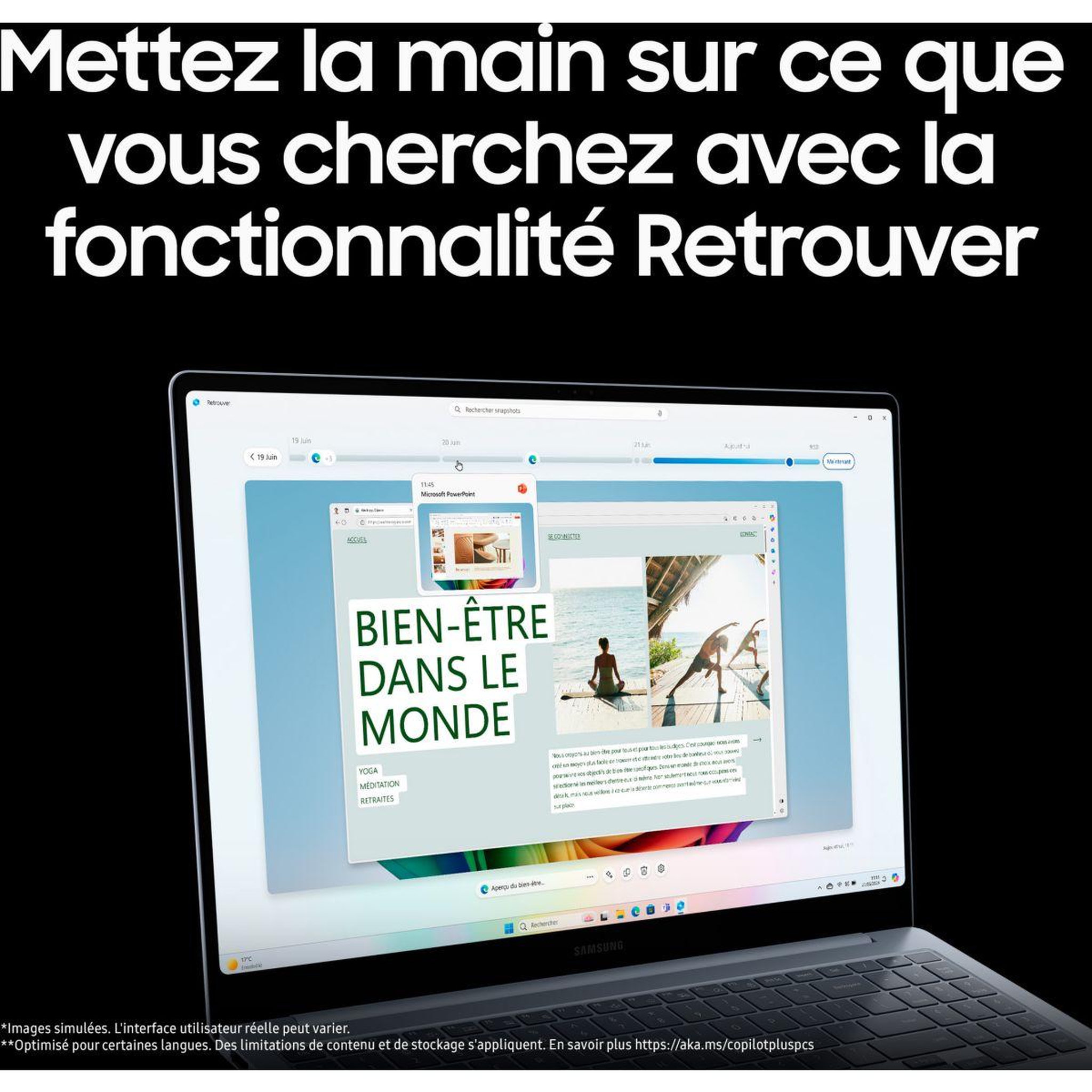 Voir la diapositive 5 : Samsung Ordinateur portable gb4 edge se 15.6' 15,6  snapdragon x 16 go ram lpddr5x ssd 256 go (souris incluse)