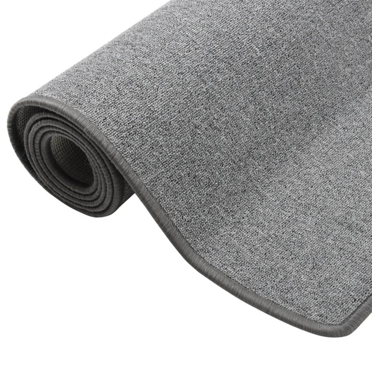 VIDAXL Tapis de couloir Gris fonce 80x300 cm