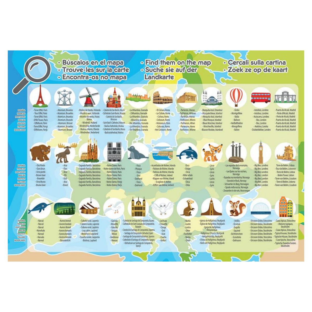 EDUCA Puzzle 150 pcs Carte d'Europe