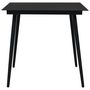 Voir la diapositive 2 : VIDAXL Table a dîner de jardin Noir 80x80x74 cm Acier et verre