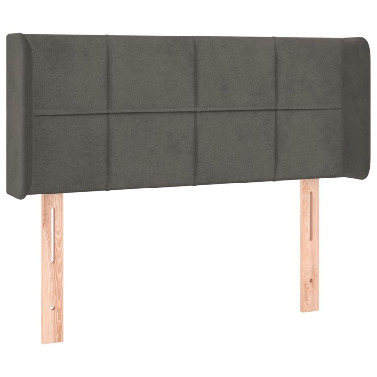 VIDAXL Tete de lit avec oreilles Gris fonce 103x16x78/88 cm Velours