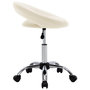 Voir la diapositive 3 : VIDAXL Chaise de travail roulante Creme Similicuir