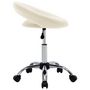 Voir la diapositive 3 : VIDAXL Chaise de travail roulante Creme Similicuir