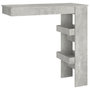 Voir la diapositive 2 : VIDAXL Table de bar murale Gris Beton 102x45x103,5cm Bois d'ingenierie