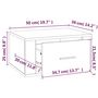 Voir la diapositive 6 : VIDAXL Tables de chevet murales 2 pcs Blanc 50x36x25 cm