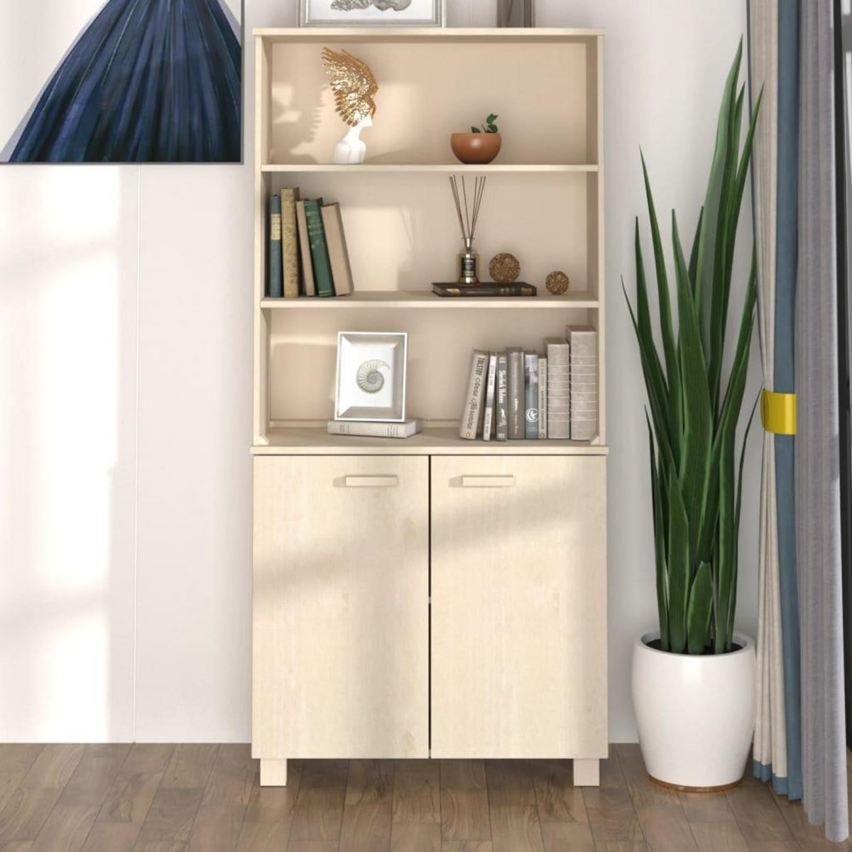 VIDAXL Buffet HAMAR Bois massif de pin Marron miel
