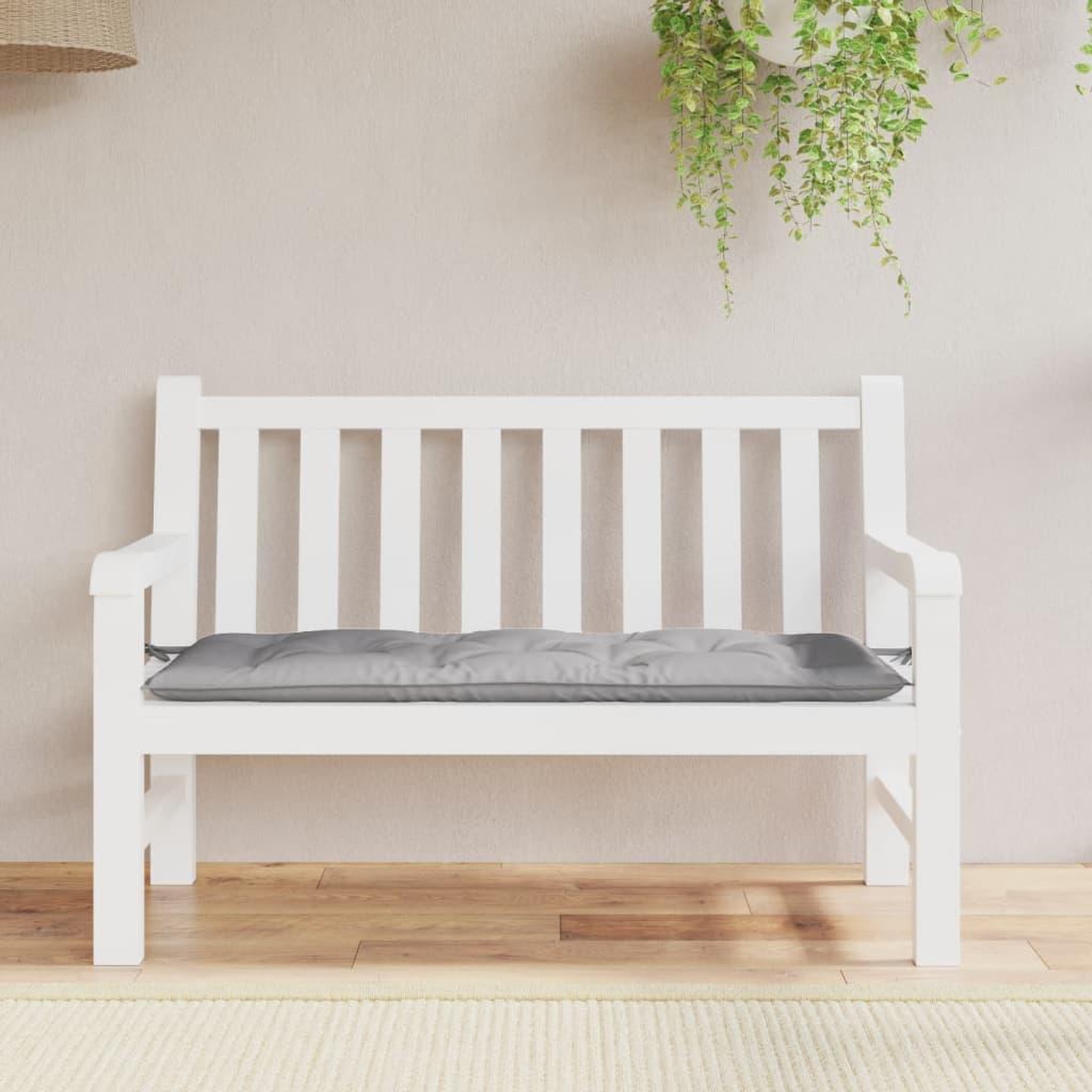 Voir la diapositive 3 : VIDAXL Coussin de banc de jardin gris 120x50x7 cm tissu oxford