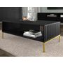 Voir la diapositive 2 : BEST MOBILIER Lara - table basse - pieds dorés - 90 cm
