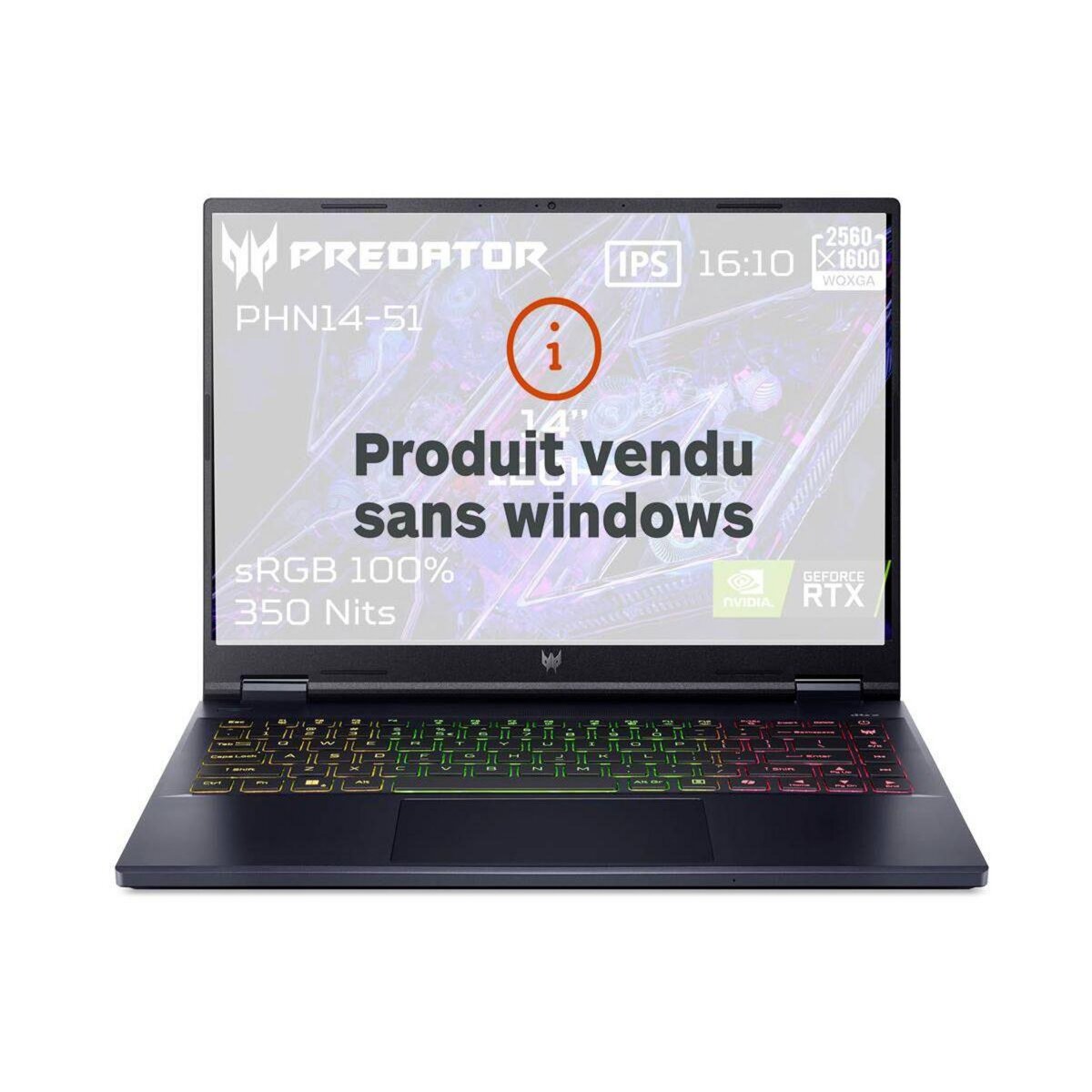 ACER PC Gamer Predator Helios Neo 14-51-78ER Sans OS