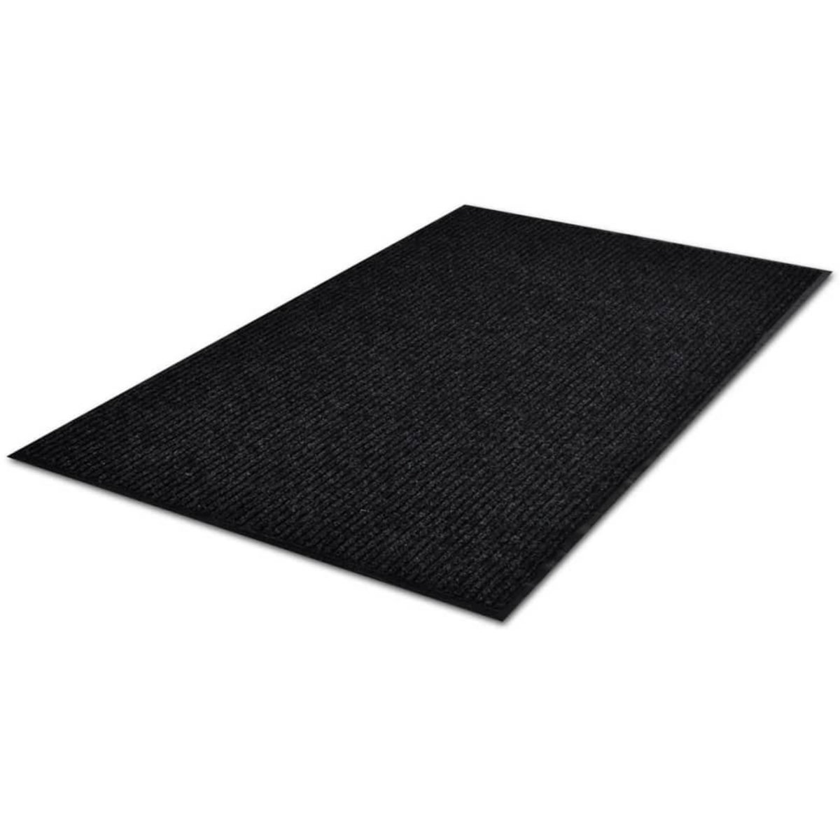 VIDAXL Tapis d'entree Noir PVC 90 x 120 cm