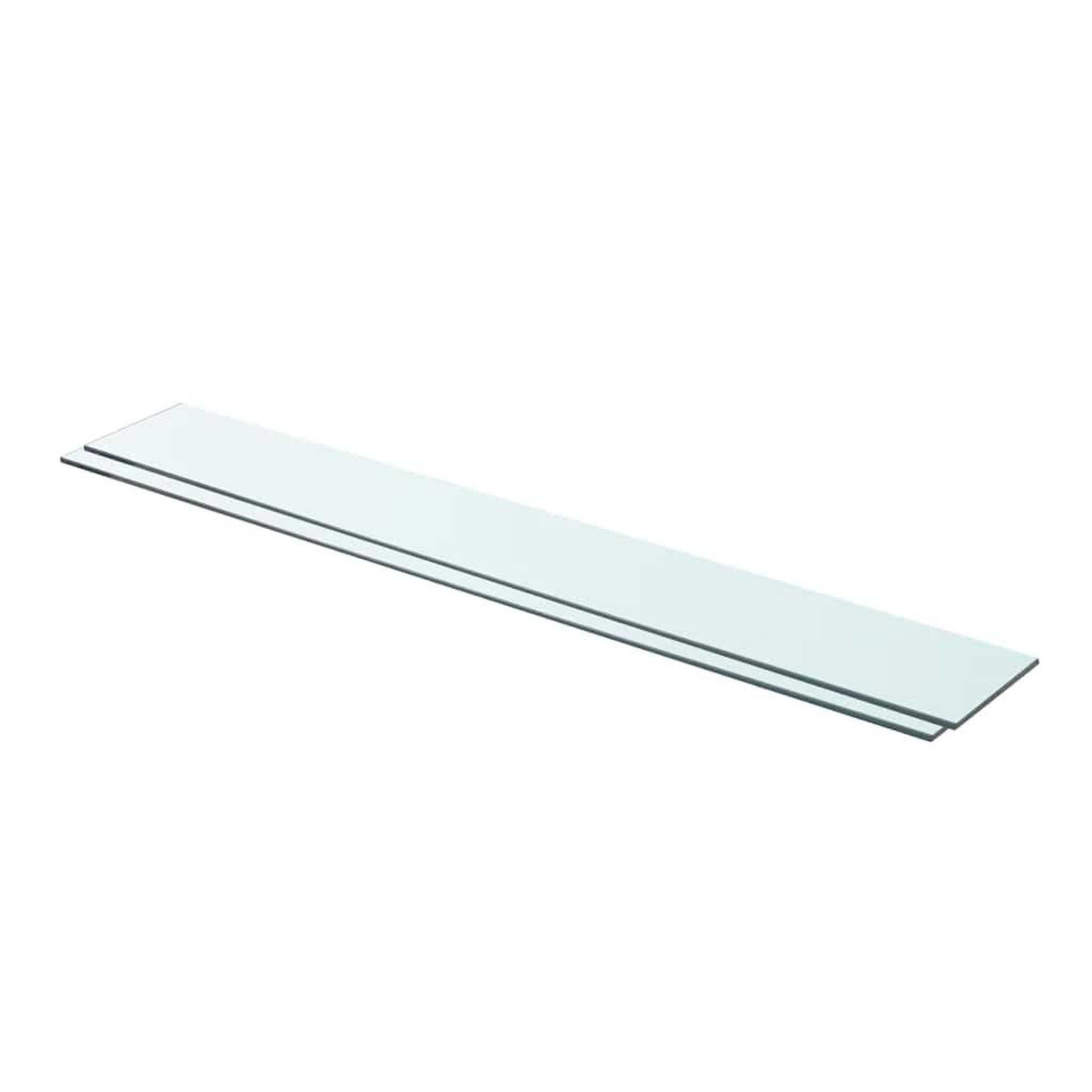 Voir la diapositive 1 : VIDAXL Panneaux d'etagere 2 pcs Verre Transparent 90 x 12 cm