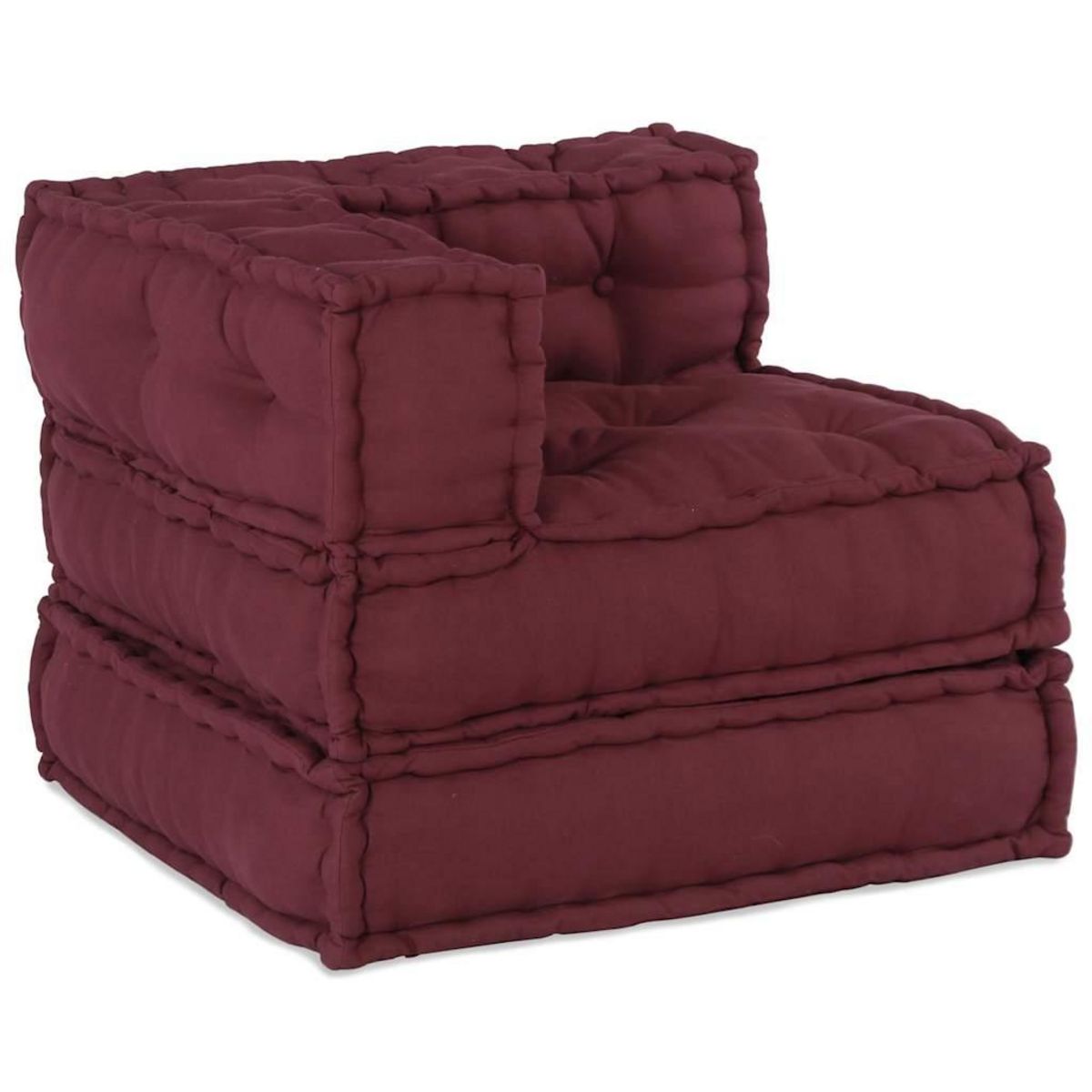 VIDAXL Pouf modulaire marron 70x70x54 tissu