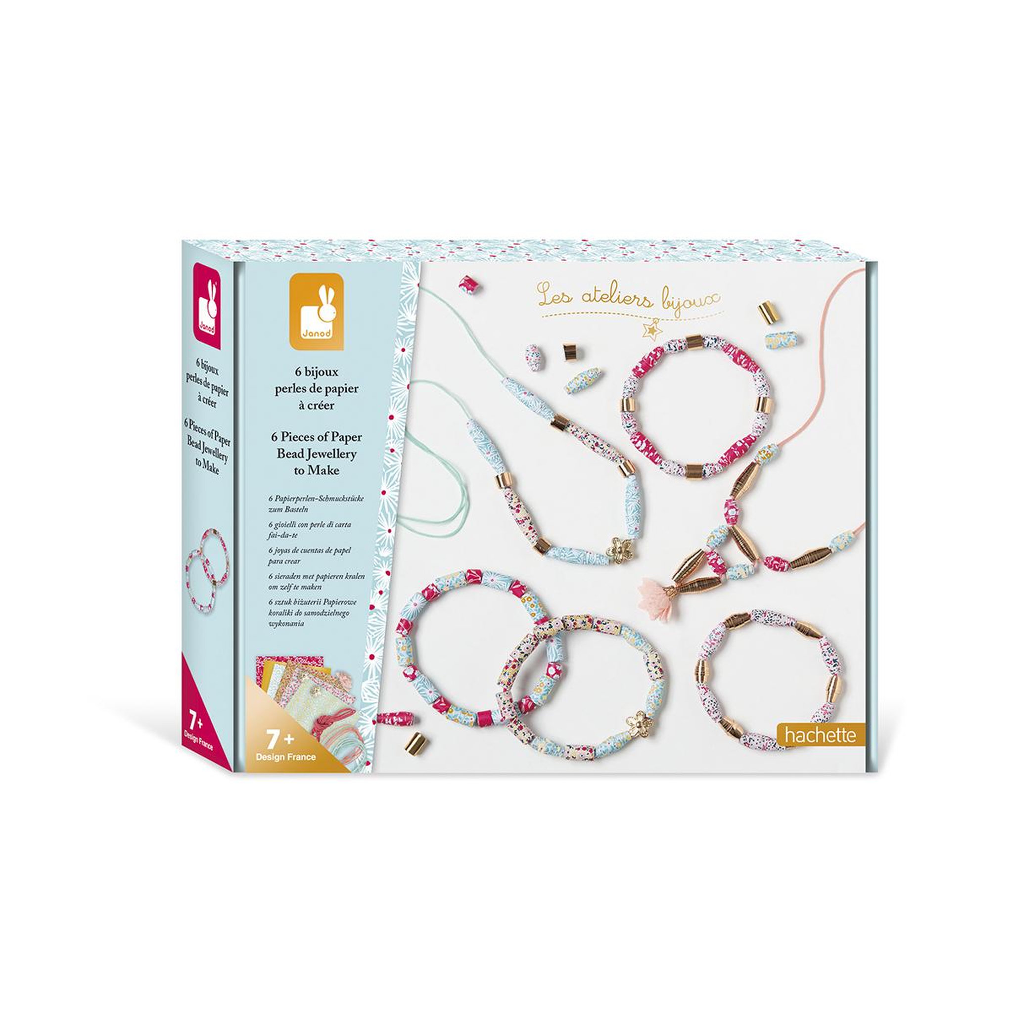 Voir la diapositive 2 : Juratoys-Janod 6 bijoux perles de papier a creer