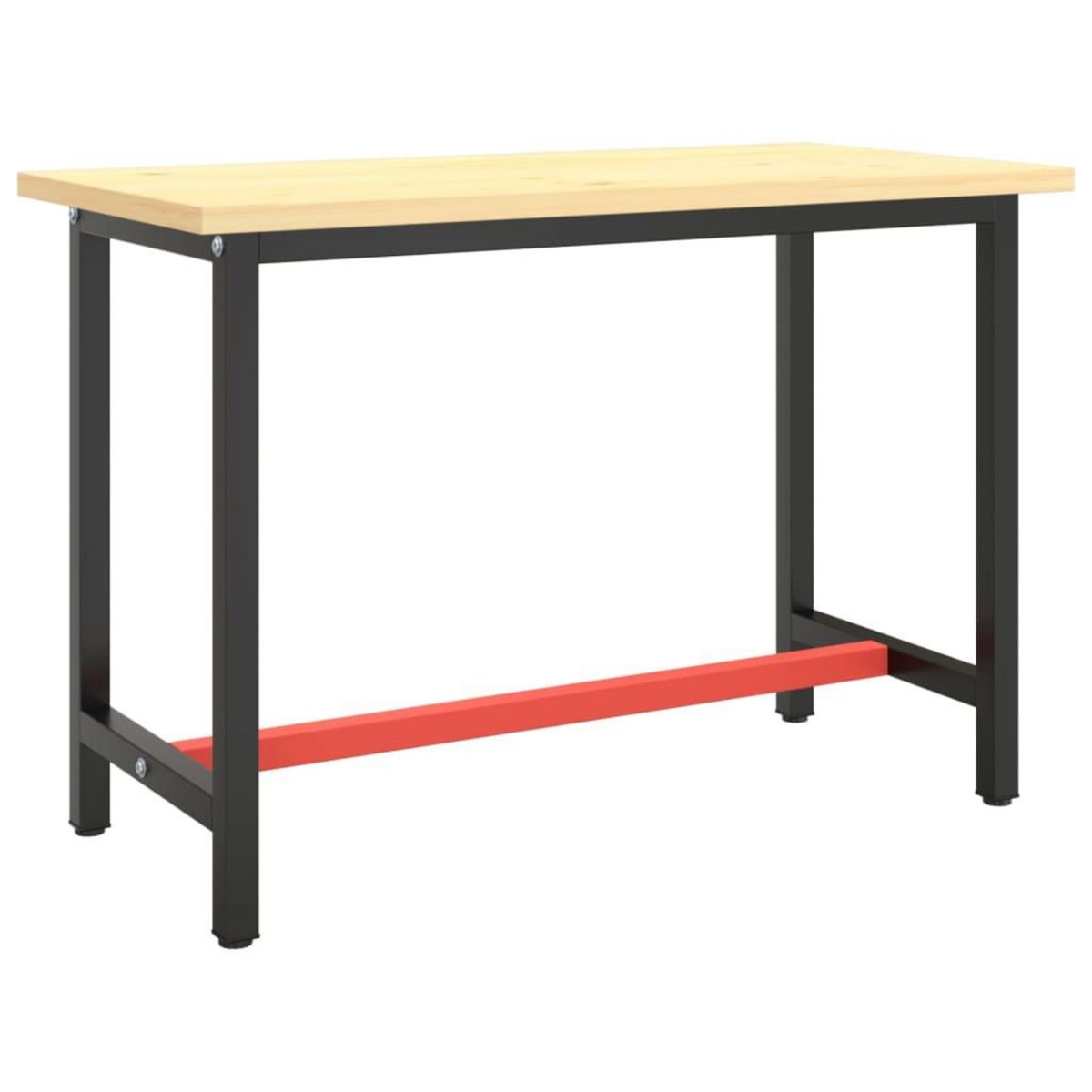 VIDAXL Cadre de banc de travail Noir et rouge mat 110x50x79 cm Metal