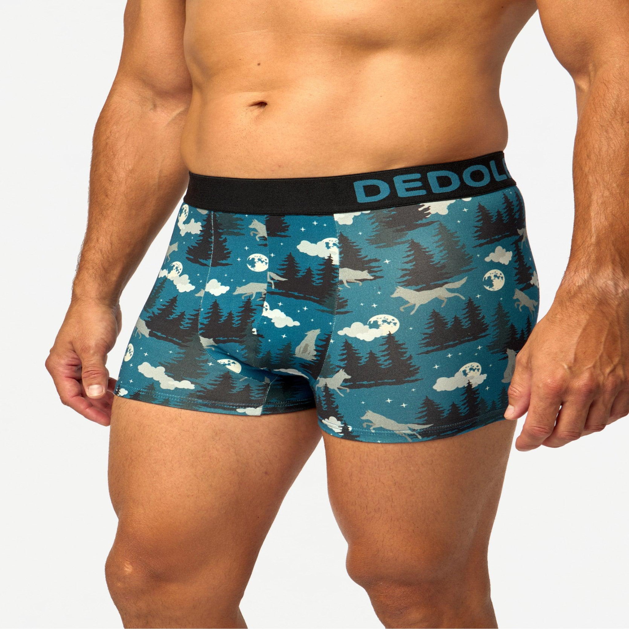 Voir la diapositive 2 : DEDOLES Boxer court homme loup et lune