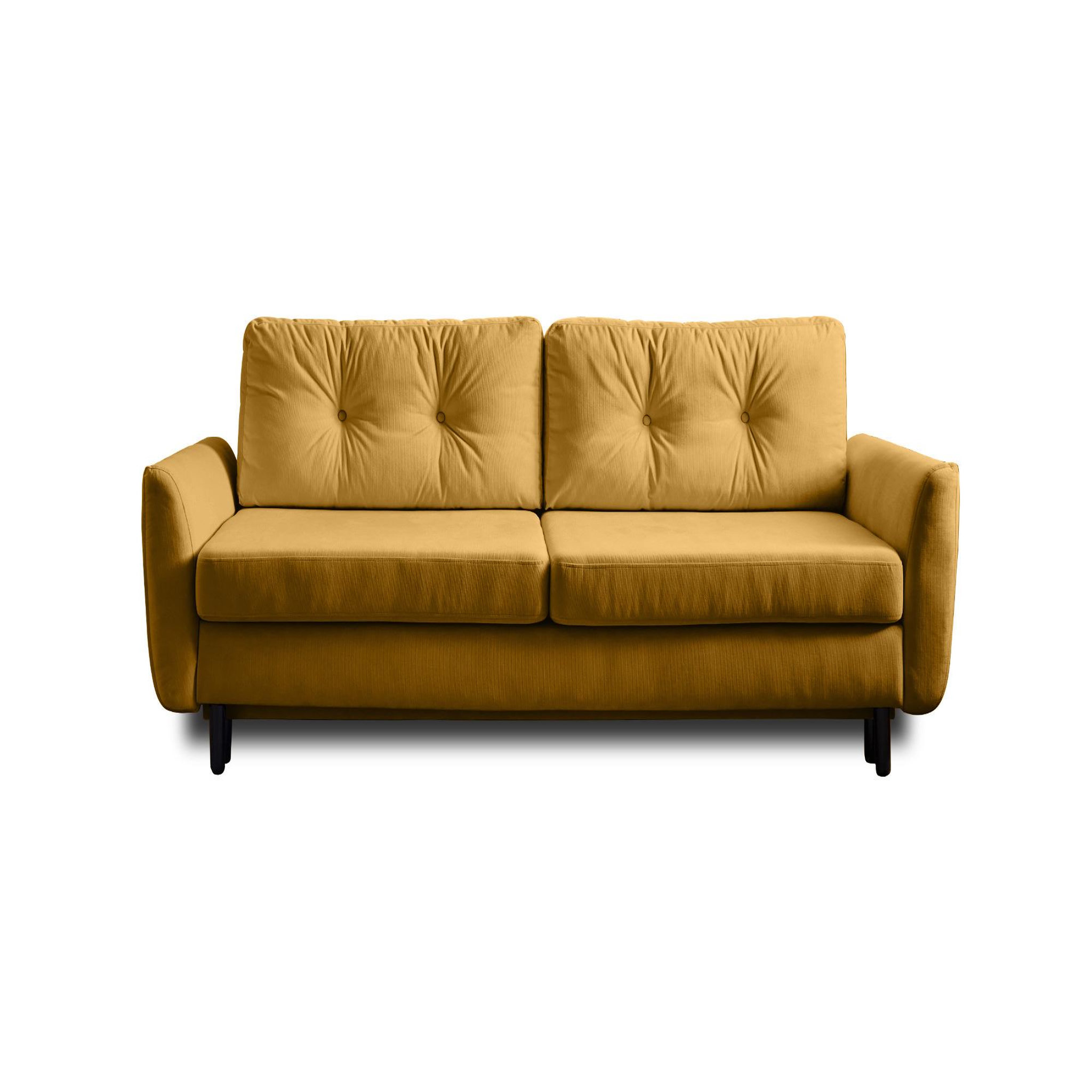Voir la diapositive 6 : BEST MOBILIER Nils - canapé droit 3 places convertible - avec coffre de rangement - velours
