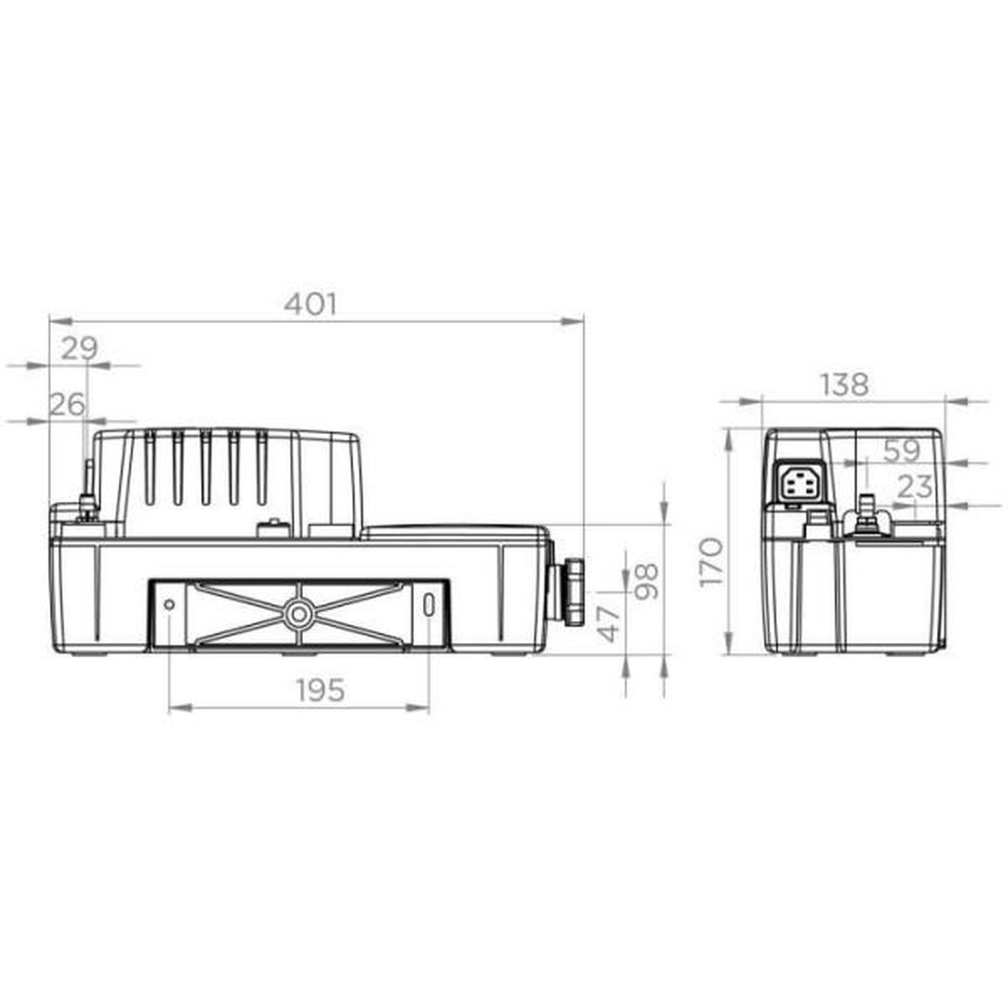 Voir la diapositive 4 : SFA Pompe de relevage de condensats - SFA - Sanicondens Best Flat - Pour chaudiere au sol - 45 dBA - Neutralisation des condensats