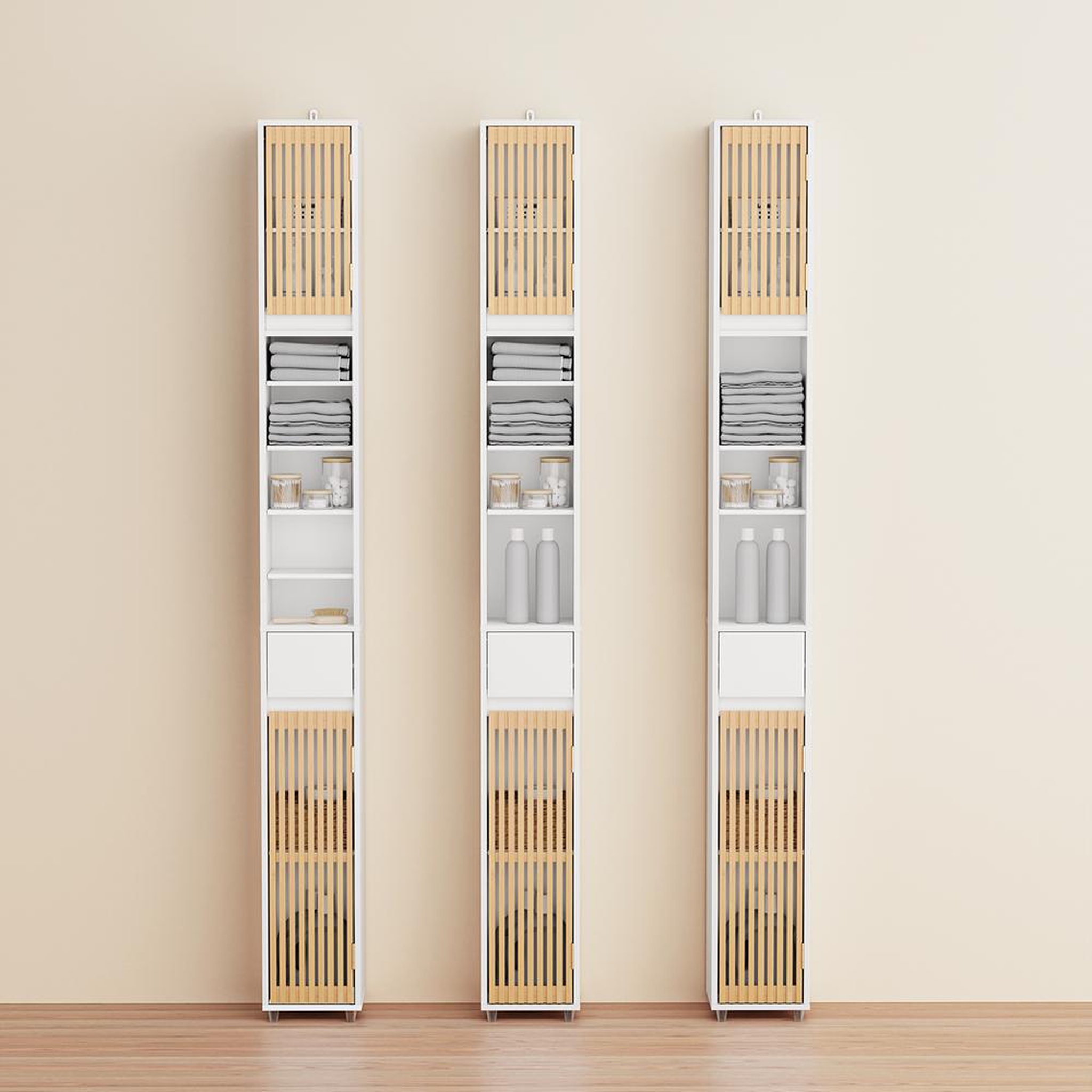 Voir la diapositive 6 : SOBUY SoBuy - Colonne De Salle De Bain à un tiroir - Moderne - BZR34