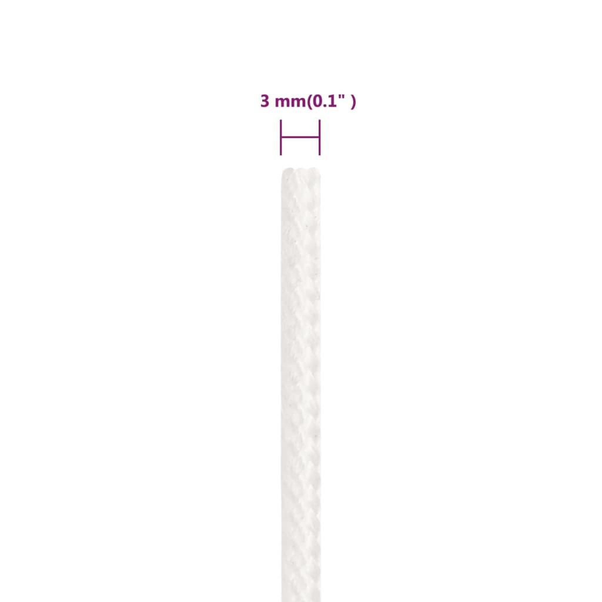 Voir la diapositive 6 : VIDAXL Corde de bateau Blanc complet 3 mm 25 m Polypropylene