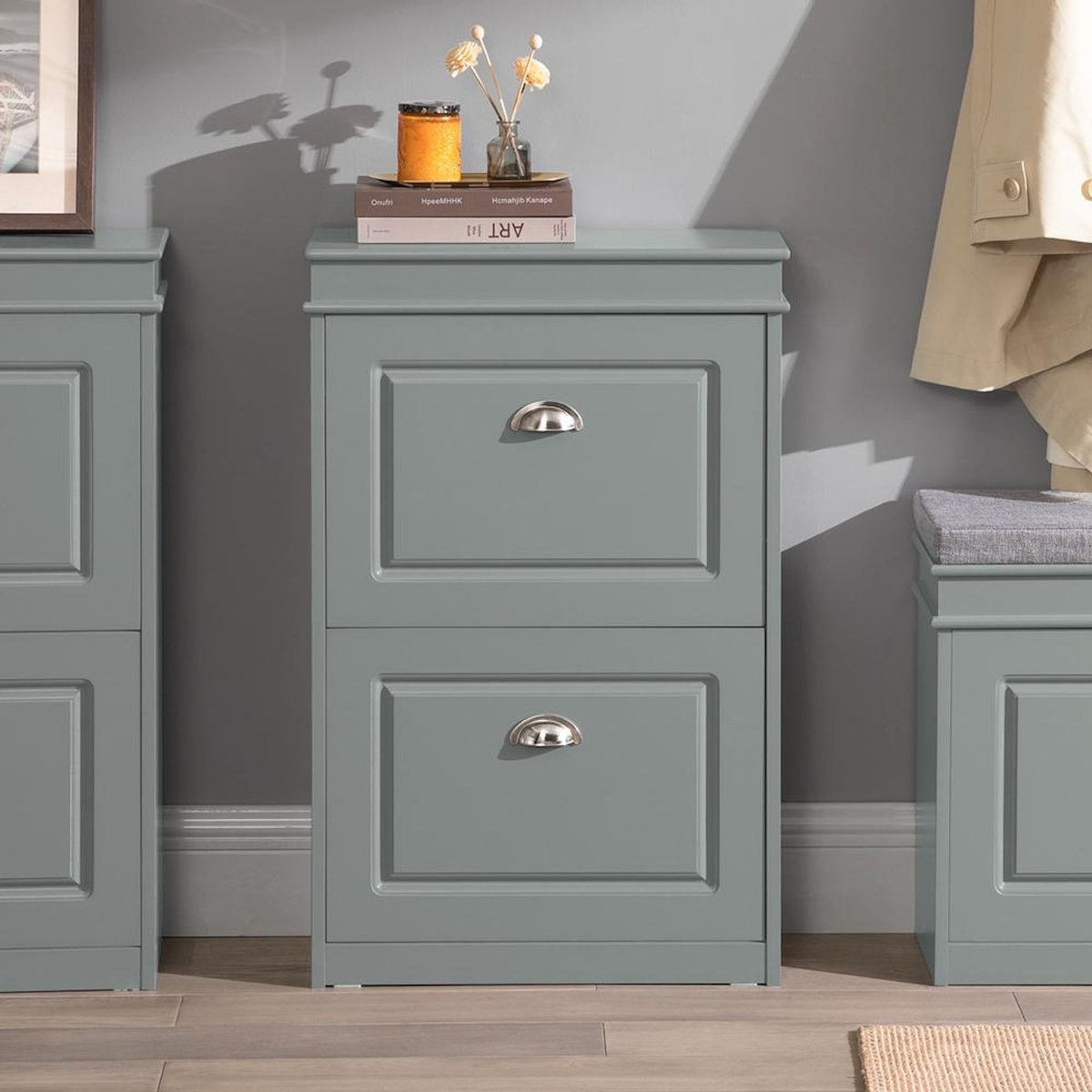 SOBUY SoBuy - Meuble À Chaussures à 2 tiroirs - Classique - FSR78