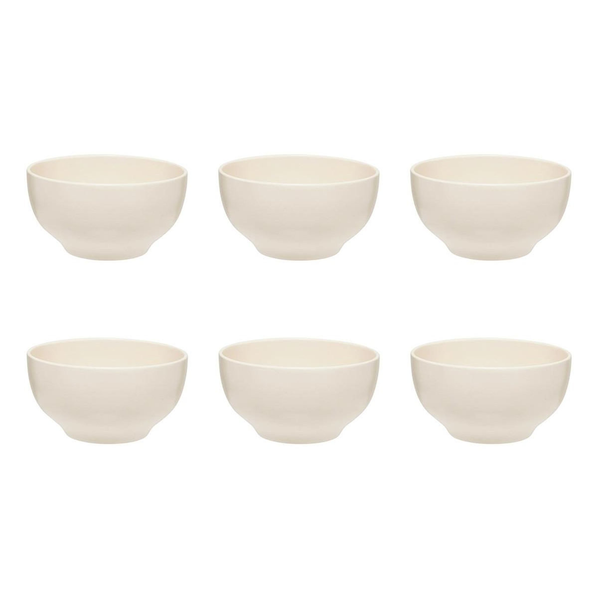 SECRET DE GOURMET Lot de 6 Bols en Céramique  Maé  45cl Blanc