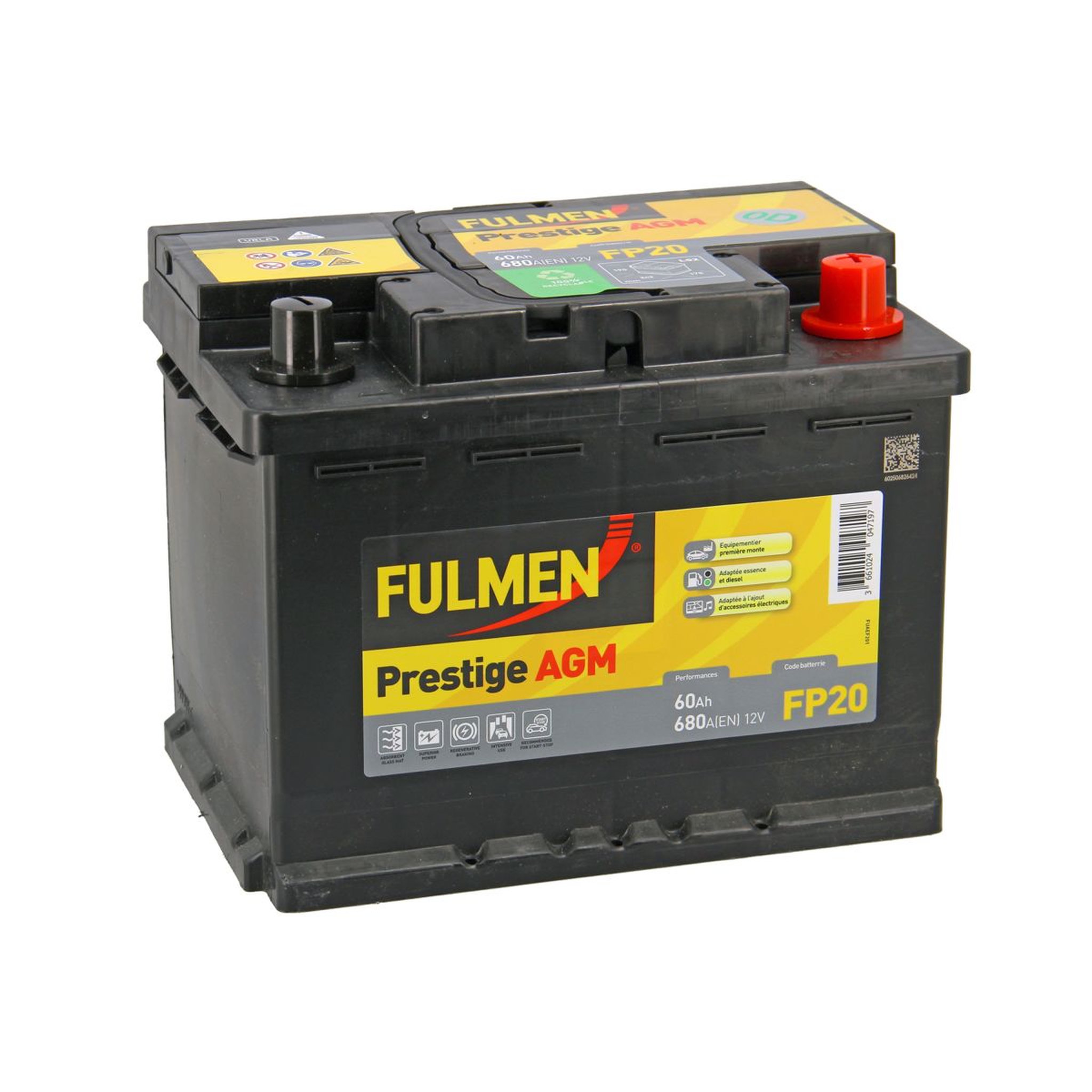 Voir la diapositive 3 : Fulmen Batterie Fulmen pour voiture 680A AGM L2