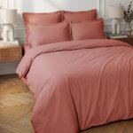 Sensei Maison Housse de couette en percale coton SOFT PERCALE. Coloris disponibles : Blanc, Beige, Rouge, Bleu, Vert, Marron, Rose, Gris, Orange