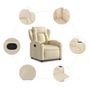 Voir la diapositive 5 : VIDAXL Fauteuil inclinable Creme Tissu
