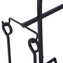Voir la diapositive 4 : OUTSUNNY Serviteur de cheminée - porte bûches - range bûches multi accessoires dim. 45L x 40l x 78H cm métal noir