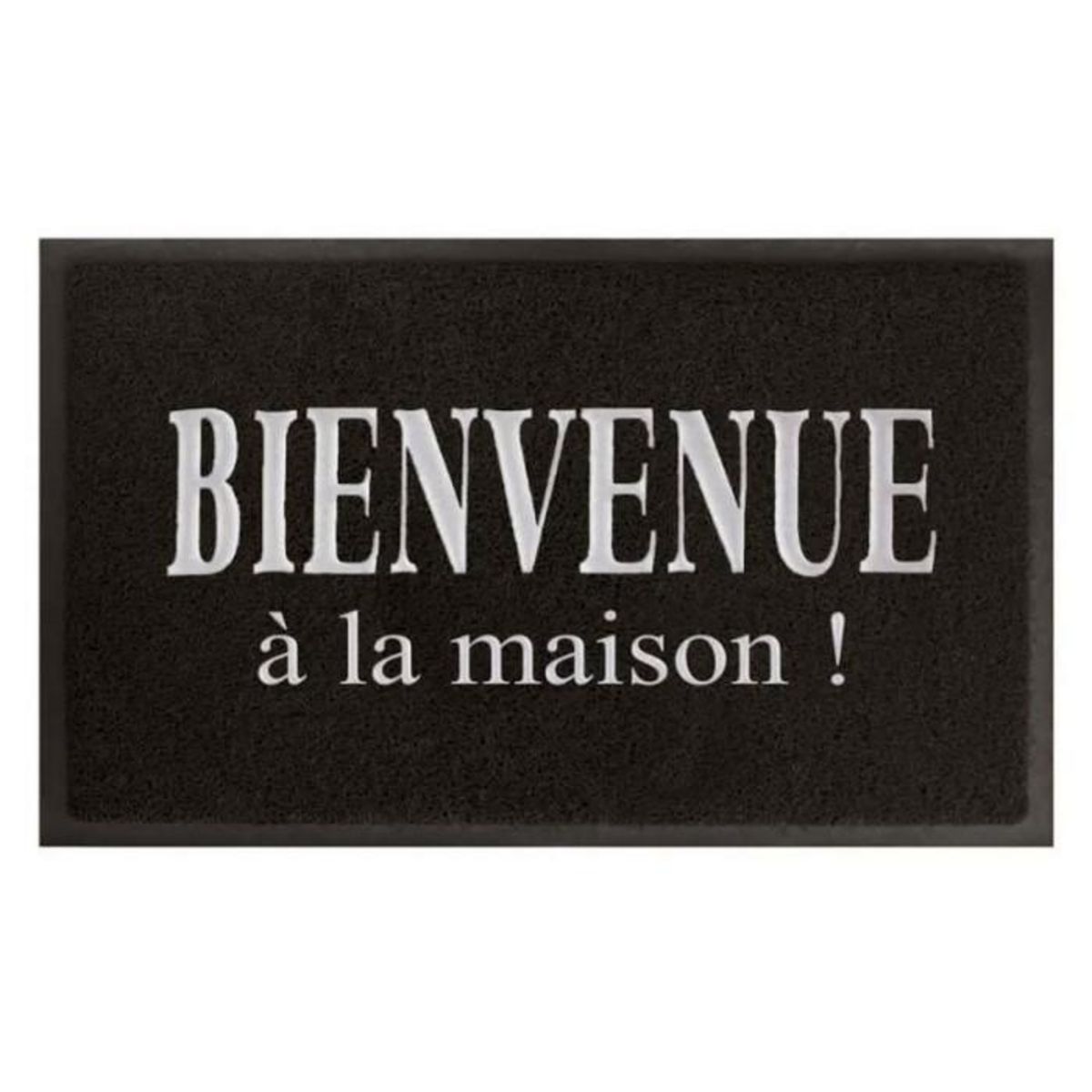 Paris Prix Tapis d'Entrée  Maison  45x75cm Noir & Gris