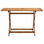Voir la diapositive 2 : VIDAXL Table de jardin pliable 120x70x75 cm Bois d'acacia massif