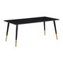 Voir la diapositive 1 : Paris Prix Table à Manger Design  Dipp  180cm Noir & Or