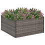 Voir la diapositive 1 : VIDAXL Jardiniere Gris 80x80x40 cm Resine tressee