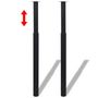 Voir la diapositive 2 : VIDAXL Pieds de table telescopiques 4 pcs Noir 710 mm - 1100 mm