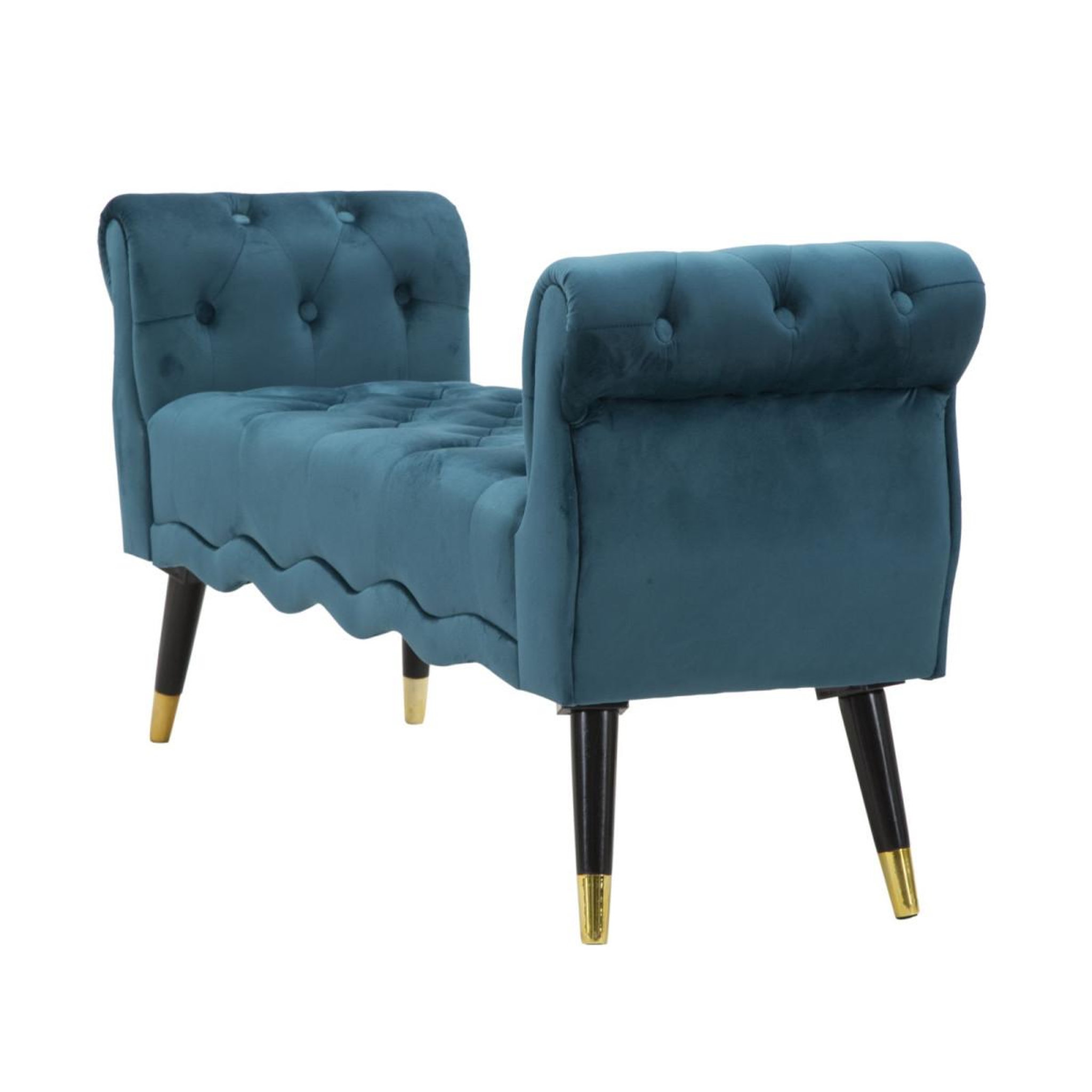 Voir la diapositive 3 : Paris Prix Banquette en velours  paris  120cm bleu