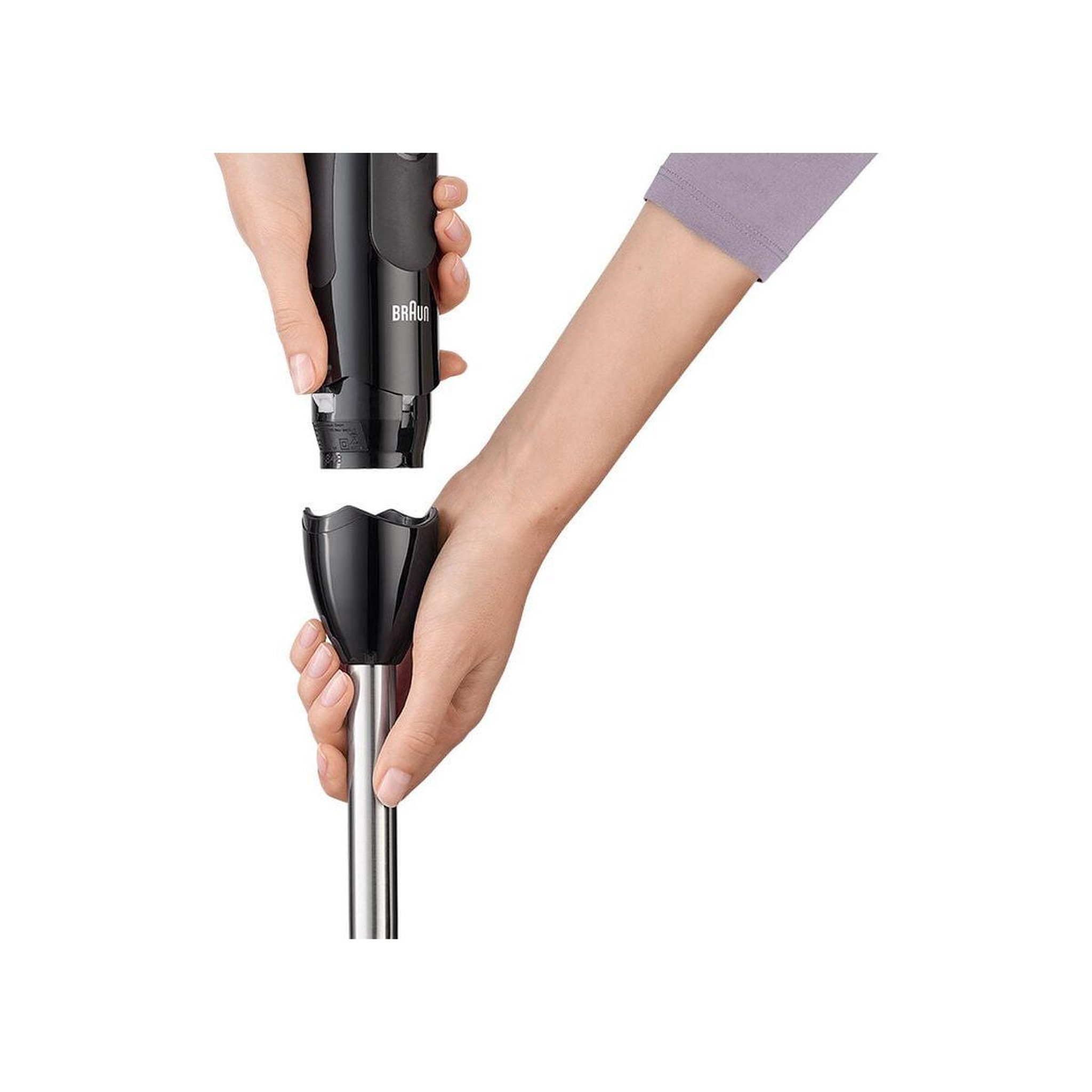 Voir la diapositive 3 : BRAUN Mixeur MQ3135BK MultiQuick 3 noir 2 accessoires