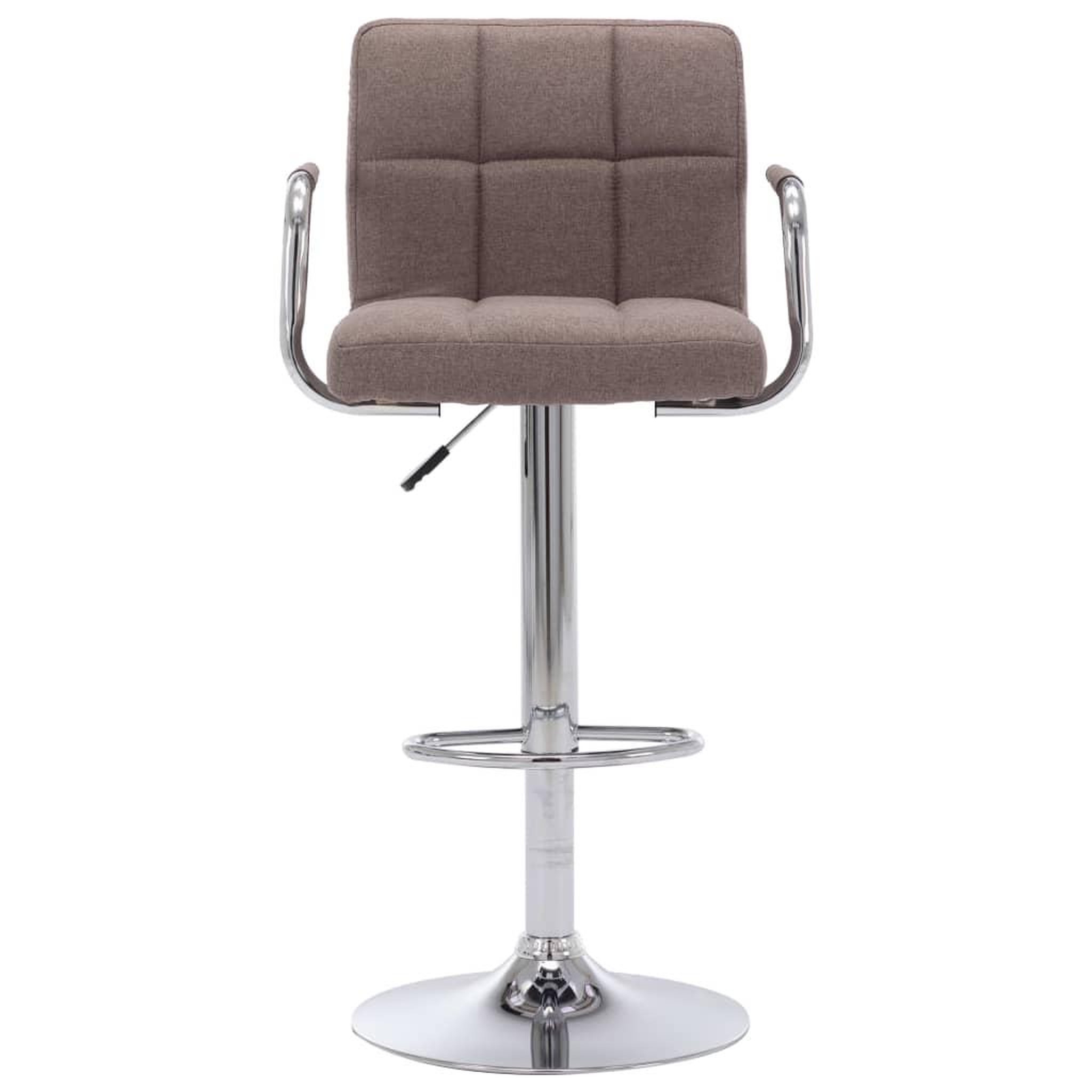 Voir la diapositive 3 : VIDAXL Chaises de bar lot de 2 taupe tissu