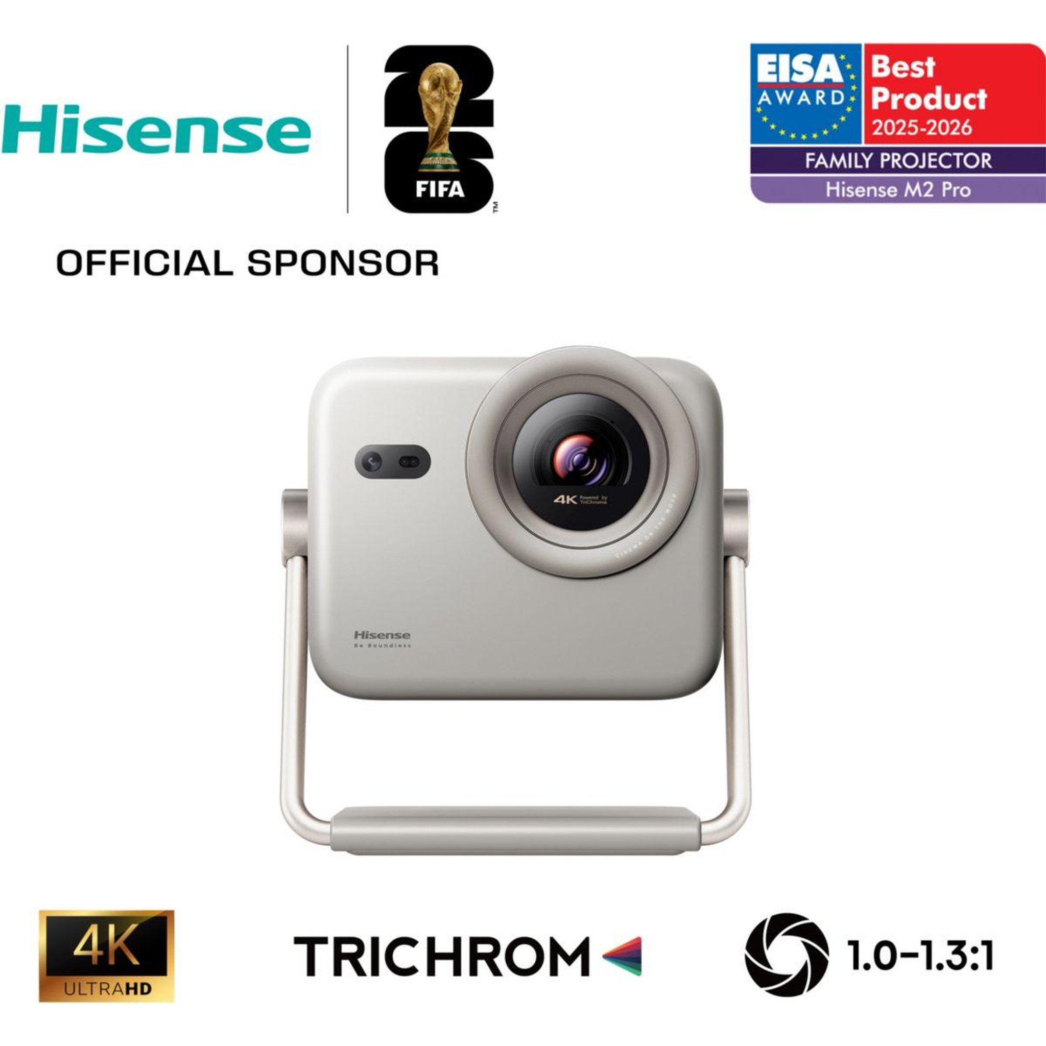 Voir la diapositive 2 : Hisense Vidéoprojecteur home cinéma laser mini projecteur m2 pro
