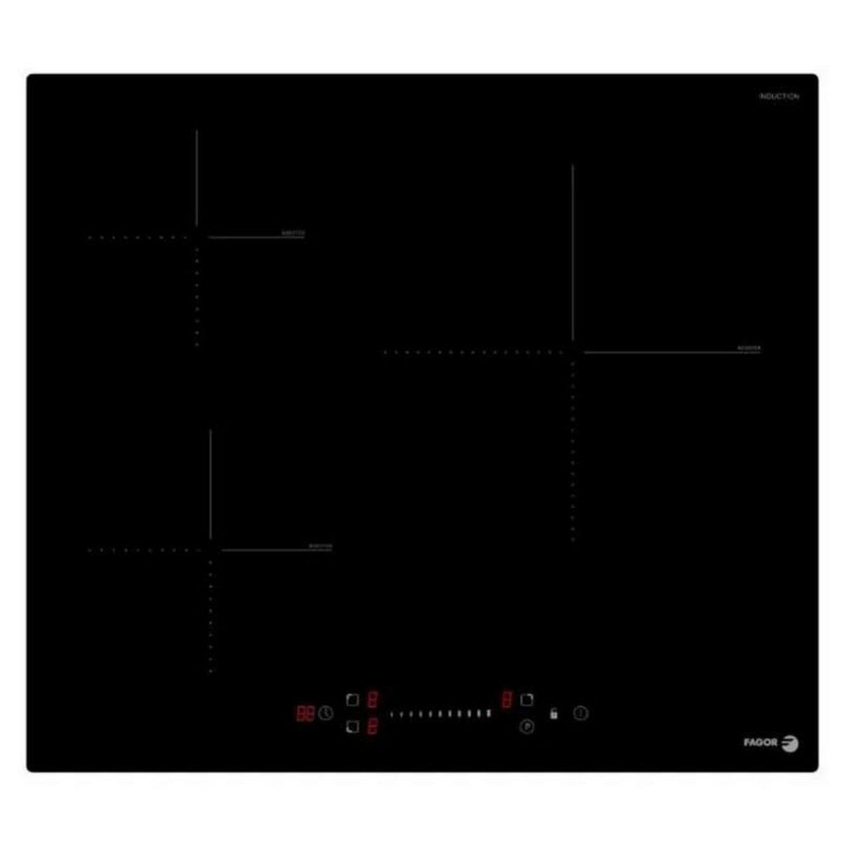 Fagor Table de cuisson à induction 60cm 3 feux 6600w noir - fai3537