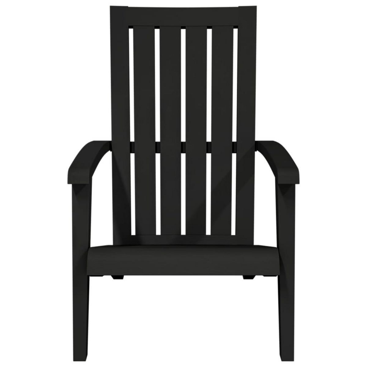 VIDAXL Chaise de jardin Adirondack noir polypropylene