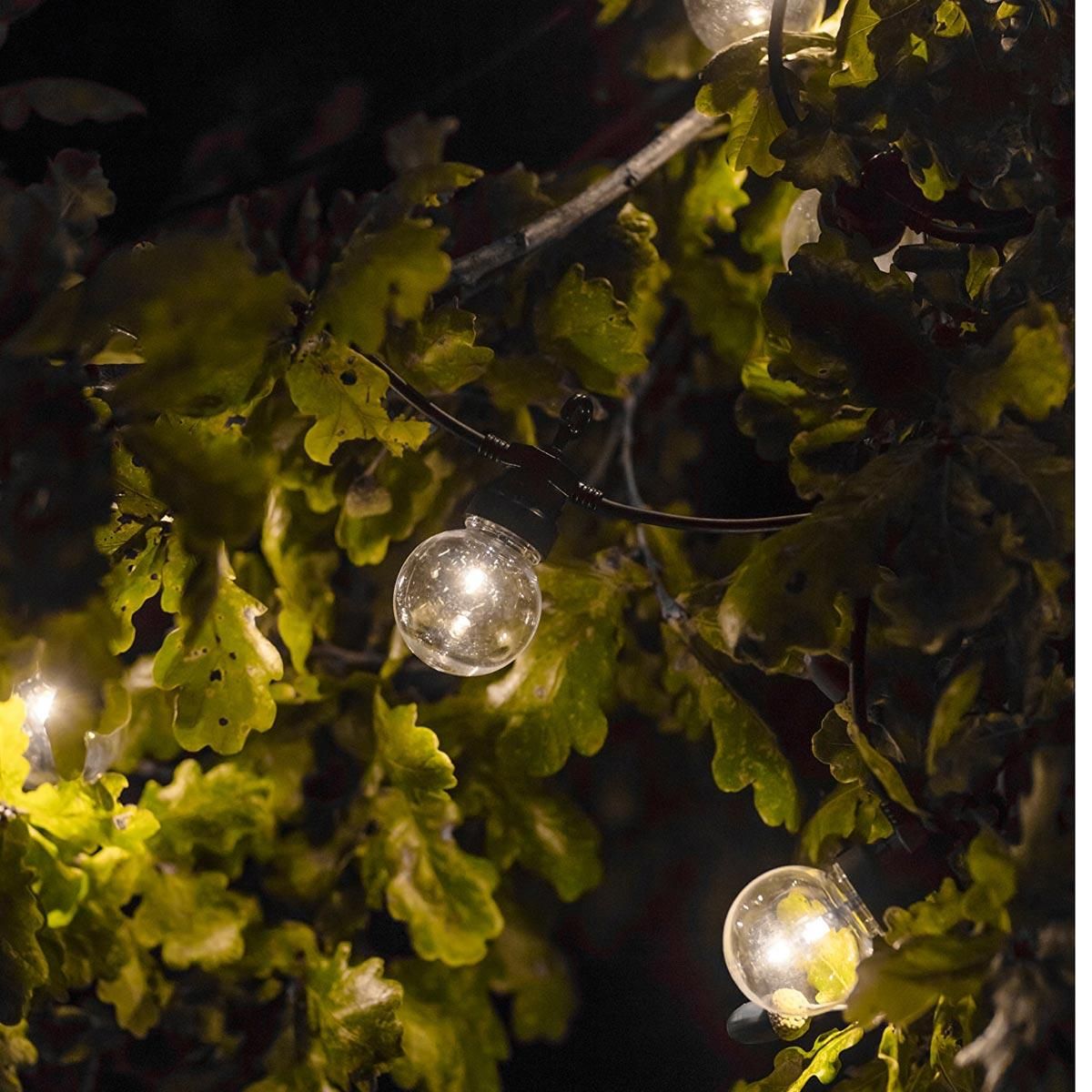 Lumisky Guirlande solaire 10 globes PARTY Blanc Plastique 5.7M