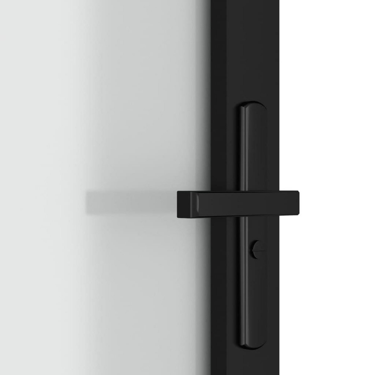 VIDAXL Porte interieure 102,5x201,5 cm Noir Verre mat et aluminium