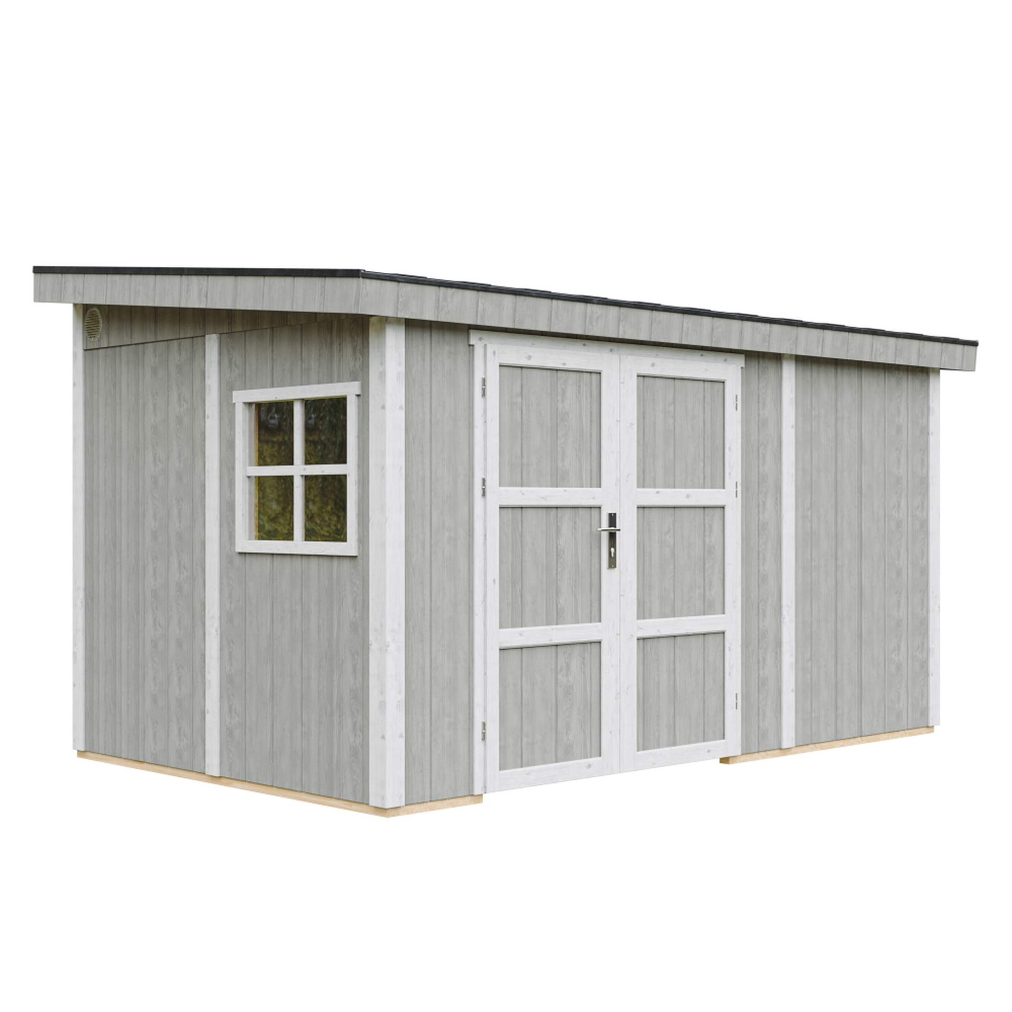 Voir la diapositive 2 : TIMBELA Abri de jardin qualité premium 8,68 m² h231x248x412 cm sans plancher et paroi latérale m939b