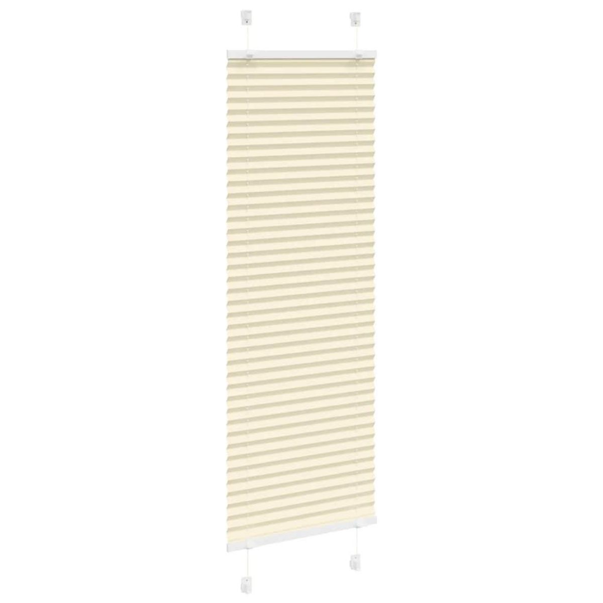 VIDAXL Store plisse creme 40x100 cm largeur du tissu 39,4 cm polyester