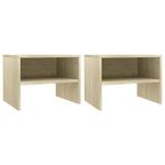 VIDAXL Tables de chevet 2 pcs Chene sonoma 40x30x30 cm Bois ingenierie