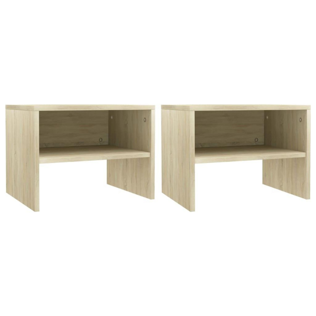 VIDAXL Tables de chevet 2 pcs Chene sonoma 40x30x30 cm Bois ingenierie