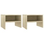 VIDAXL Tables de chevet 2 pcs Chene sonoma 40x30x30 cm Bois ingenierie