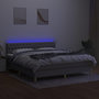 Voir la diapositive 4 : VIDAXL Sommier a lattes de lit et matelas et LED Gris clair 180x200 cm