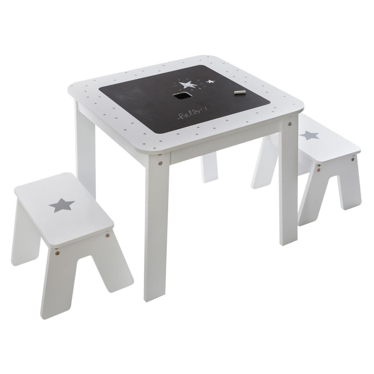 ATMOSPHERA Ensemble 1 table 2 tabourets enfant FUN