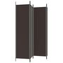 Voir la diapositive 5 : VIDAXL Cloison de separation 4 panneaux Marron 200x200 cm Tissu